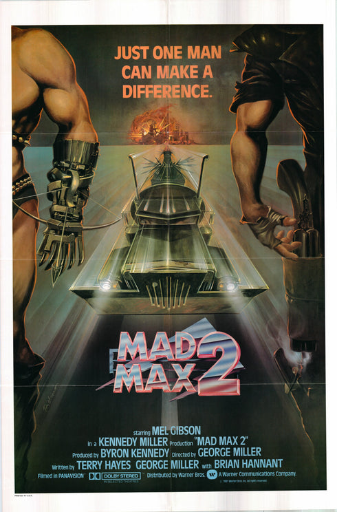 mad max 2 1981 rare one sheet poster folded